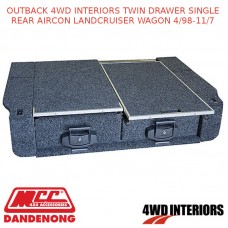 OUTBACK 4WD INTERIORS TWIN DRAWER SINGLE REAR AIRCON LANDCRUISER WAGON 4/98-11/7